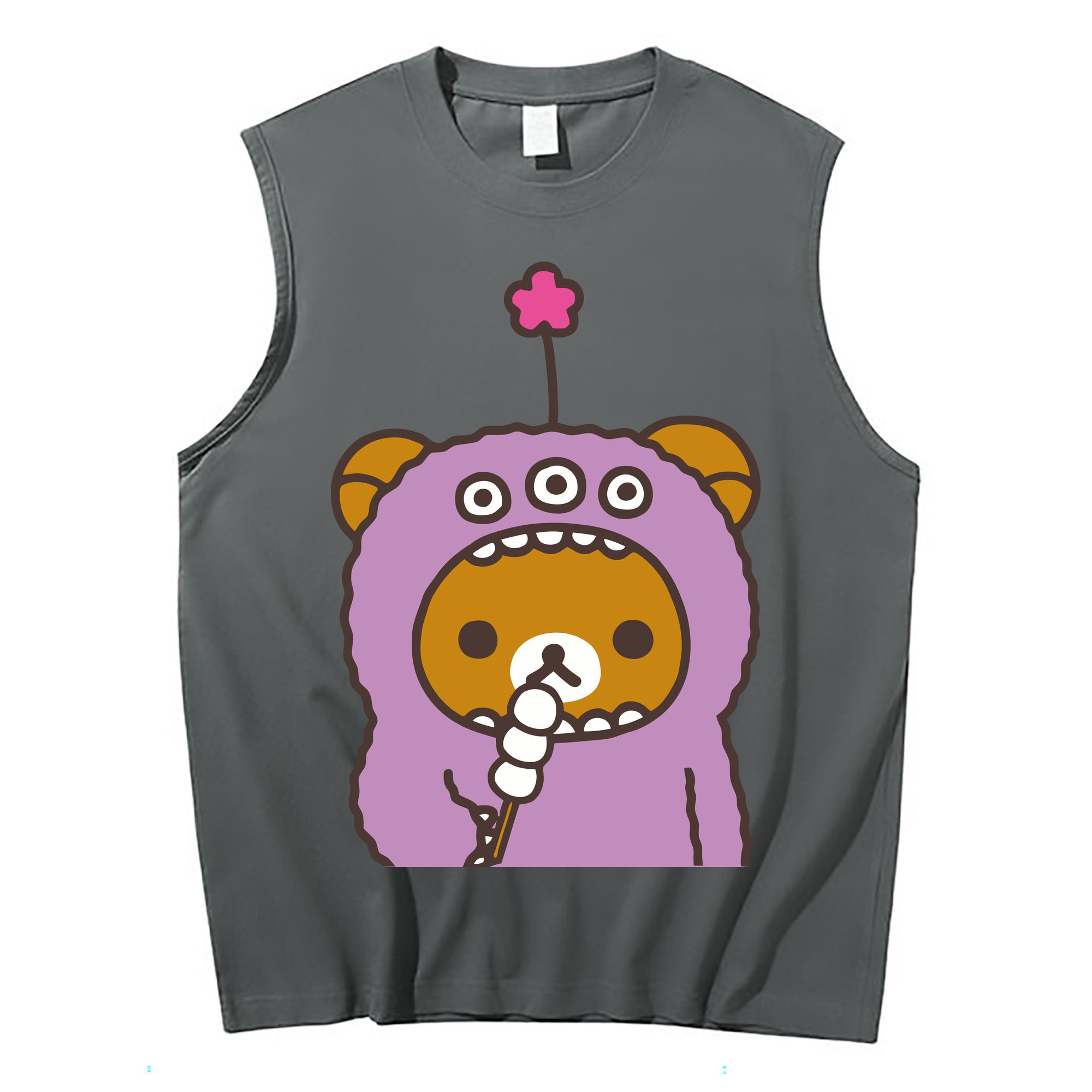（画像用） リラックマ リラックマ キイロイトリ Rilakkuma Korilakkuma Kiiroitori コットン100％タンクトップ（フロントプリント）